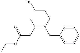 3-[Benzyl(3-hydroxypropyl)amino]butyric acid ethyl ester Struktur