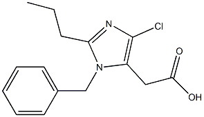 4-Chloro-2-propyl-1-(benzyl)-1H-imidazole-5-acetic acid Struktur