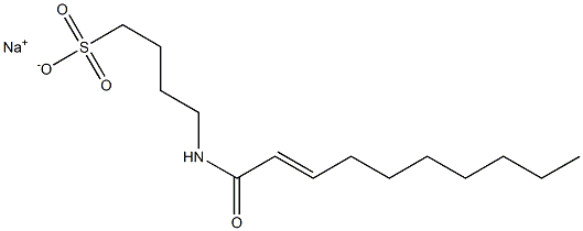 4-(2-Decenoylamino)-1-butanesulfonic acid sodium salt Struktur