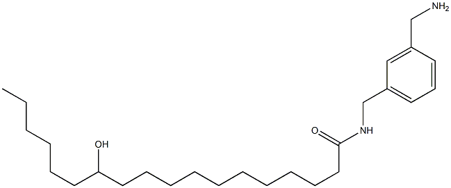 12-Hydroxy-N-(3-aminomethylbenzyl)stearamide Struktur