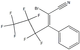 3-Phenyl-3-(heptafluoropropyl)-2-bromopropenenitrile Struktur