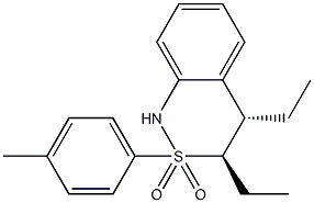 (3R,4S)-2-(4-Methylphenyl)-3,4-diethyl-3,4-dihydro-2H-2,1-benzothiazine 2,2-dioxide Struktur