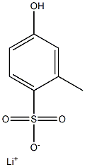 4-Hydroxy-2-methylbenzenesulfonic acid lithium salt Struktur