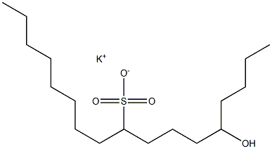 5-Hydroxyheptadecane-9-sulfonic acid potassium salt Struktur