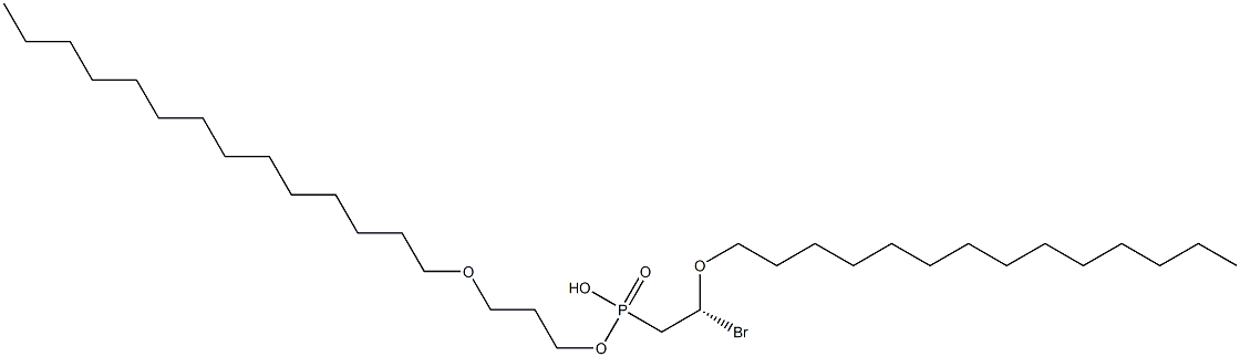 (-)-(2-Bromoethyl)phosphonic acid hydrogen (R)-2,3-bis(tetradecyloxy)propyl ester Struktur