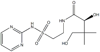 [S,(-)]-2,4-Dihydroxy-3,3-dimethyl-N-[2-(2-pyrimidinylsulfamoyl)ethyl]butyramide Struktur