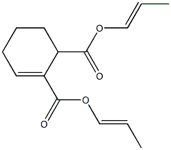 2-Cyclohexene-1,2-dicarboxylic acid bis(1-propenyl) ester Struktur