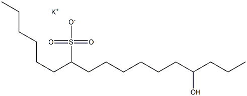 14-Hydroxyheptadecane-7-sulfonic acid potassium salt Struktur