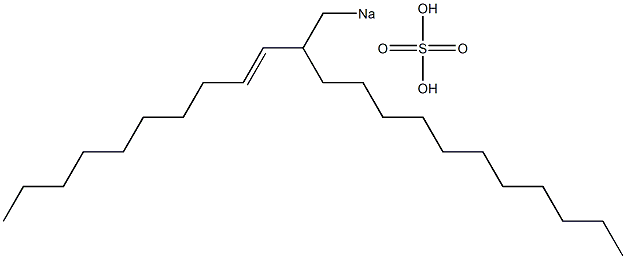 Sulfuric acid 2-(1-decenyl)tridecyl=sodium ester salt Struktur