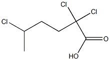 2,2,5-Trichlorohexanoic acid Struktur