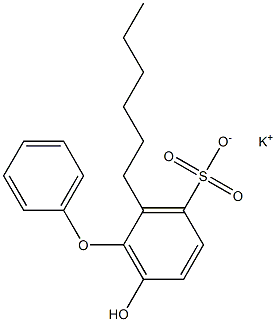 6-Hydroxy-2-hexyl[oxybisbenzene]-3-sulfonic acid potassium salt Struktur