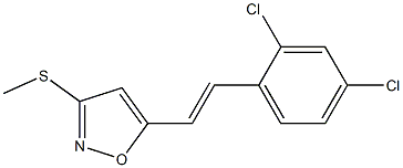 5-[(E)-2-[2,4-Dichlorophenyl]vinyl]-3-(methylthio)isoxazole Struktur