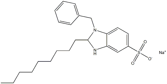 1-Benzyl-2,3-dihydro-2-nonyl-1H-benzimidazole-5-sulfonic acid sodium salt Struktur