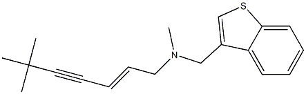 (2E)-6,6,N-Trimethyl-N-(1-benzothiophen-3-ylmethyl)-2-hepten-4-yn-1-amine Struktur