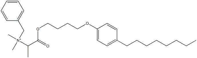 N,N-Dimethyl-N-benzyl-N-[1-[[4-(4-octylphenyloxy)butyl]oxycarbonyl]ethyl]aminium Struktur