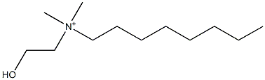 2-Hydroxyethyloctyldimethylammonium Struktur