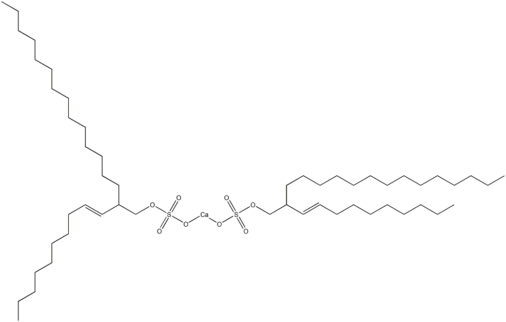 Bis[2-(1-decenyl)hexadecyloxysulfonyloxy]calcium Struktur