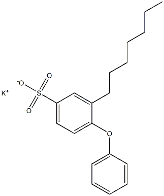 3-Heptyl-4-phenoxybenzenesulfonic acid potassium salt Struktur