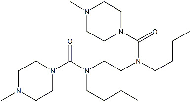 N,N'-Ethylenebis(N-butyl-4-methyl-1-piperazinecarboxamide) Struktur