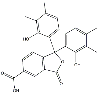 1,3-Dihydro-1,1-bis(2-hydroxy-3,4-dimethylphenyl)-3-oxoisobenzofuran-5-carboxylic acid Struktur