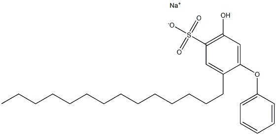 5-Hydroxy-2-tetradecyl[oxybisbenzene]-4-sulfonic acid sodium salt Struktur