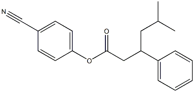 5-Methyl-3-phenylhexanoic acid 4-cyanophenyl ester Struktur