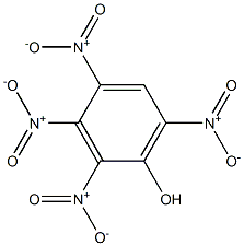 2,3,4,6-Tetranitrophenol Struktur