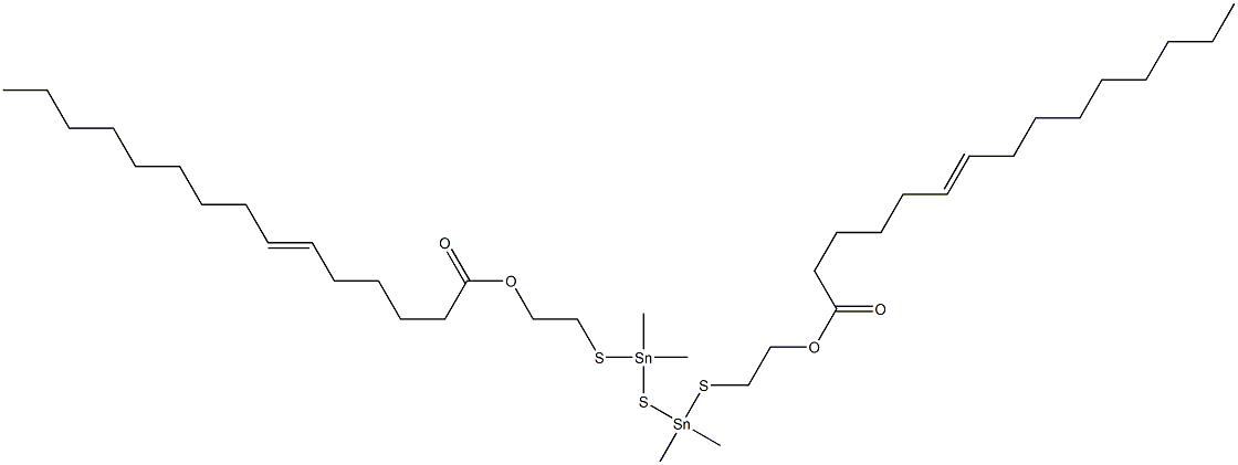 Bis[dimethyl[[2-(5-tetradecenylcarbonyloxy)ethyl]thio]stannyl] sulfide Struktur