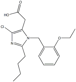 4-Chloro-2-butyl-1-(2-ethoxybenzyl)-1H-imidazole-5-acetic acid Struktur