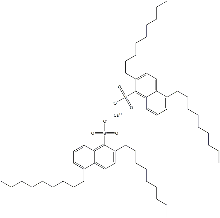 Bis(2,5-dinonyl-1-naphthalenesulfonic acid)calcium salt Struktur