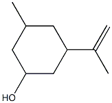 3-Methyl-5-isopropenylcyclohexanol Struktur