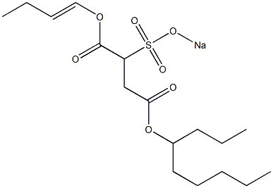 2-(Sodiosulfo)succinic acid 4-nonyl 1-(1-butenyl) ester Struktur