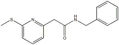 N-Benzyl-6-(methylthio)-2-pyridineacetamide Struktur