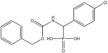 (Benzyloxycarbonylamino)(4-chlorophenyl)methylphosphonic acid Struktur