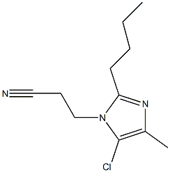 2-Butyl-5-chloro-1-(2-cyanoethyl)-4-methyl-1H-imidazole Struktur