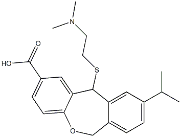 9-Isopropyl-11-[[2-(dimethylamino)ethyl]thio]-6,11-dihydrodibenz[b,e]oxepin-2-carboxylic acid Struktur