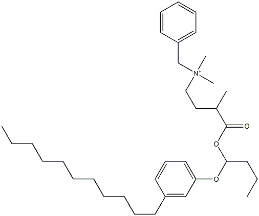 N,N-Dimethyl-N-benzyl-N-[3-[[1-(3-undecylphenyloxy)butyl]oxycarbonyl]butyl]aminium Struktur