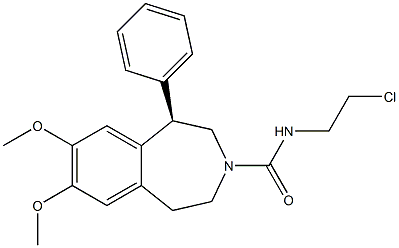 [1R,(-)]-N-(2-Chloroethyl)-1-phenyl-7,8-dimethoxy-2,3,4,5-tetrahydro-1H-3-benzazepine-3-carboxamide Struktur