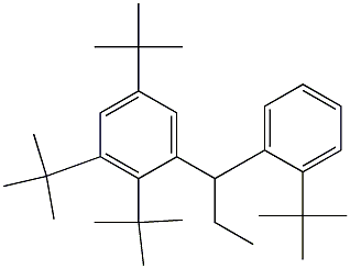 1-(2,3,5-Tri-tert-butylphenyl)-1-(2-tert-butylphenyl)propane Struktur