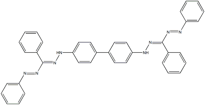 3,3',5,5'-Tetraphenyl-[1,1'-(biphenyl-4,4'-diyl)bisformazan] Struktur