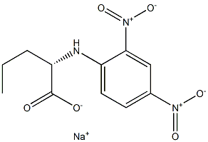 [S,(+)]-2-(2,4-Dinitroanilino)valeric acid sodium salt Struktur