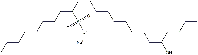 19-Hydroxytricosane-9-sulfonic acid sodium salt Struktur