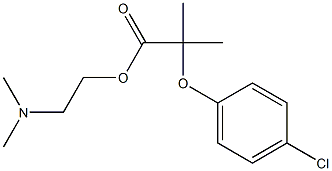 2-(4-Chlorophenoxy)-2-methylpropionic acid 2-(dimethylamino)ethyl ester Struktur