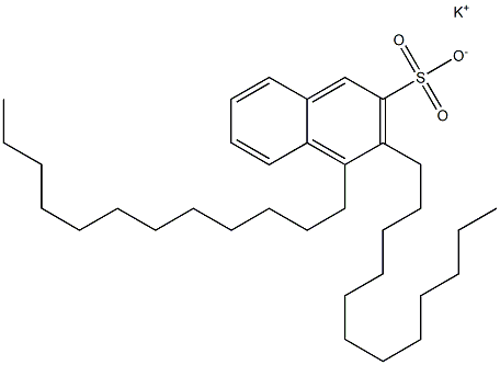 3,4-Didodecyl-2-naphthalenesulfonic acid potassium salt Struktur