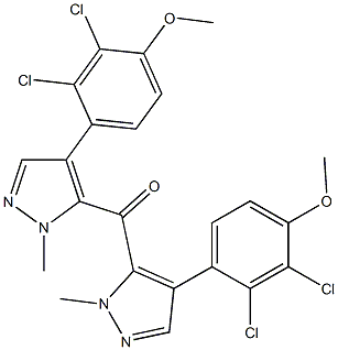 (2,3-Dichloro-4-methoxyphenyl)(2-methyl-2H-pyrazol-3-yl) ketone Struktur