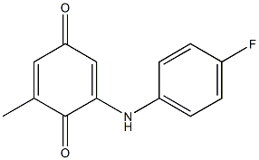 2-Methyl-6-[(4-fluorophenyl)amino]-1,4-benzoquinone Struktur