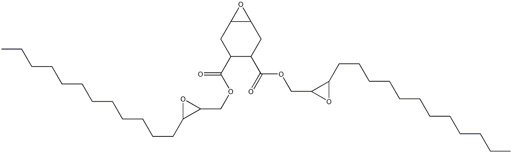 7-Oxabicyclo[4.1.0]heptane-3,4-dicarboxylic acid bis(2,3-epoxypentadecan-1-yl) ester Struktur