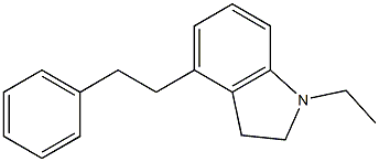 2,3-Dihydro-4-(2-phenylethyl)-1-ethyl-1H-indole Struktur