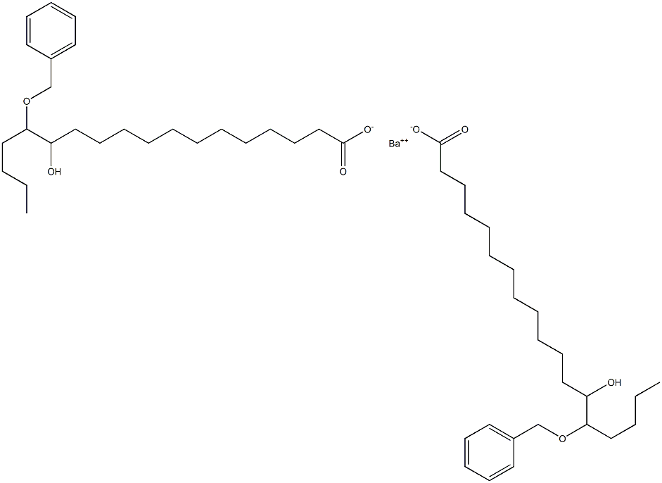 Bis(14-benzyloxy-13-hydroxystearic acid)barium salt Struktur