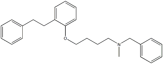 4-[2-(2-Phenylethyl)phenoxy]-N-benzyl-N-methylbutan-1-amine Struktur